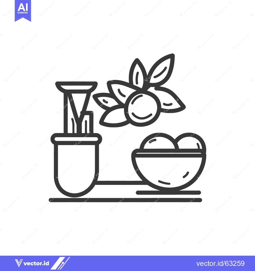 Premium Vector dari A Line Drawing Depicting Fruits Leaves And Food Preparation