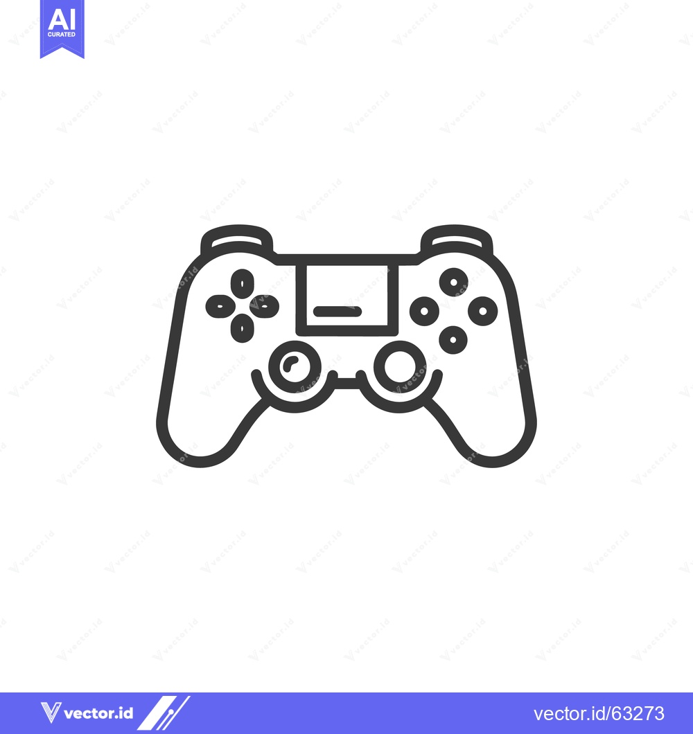Premium Vector dari Minimalist Game Controller Icon: Modern Line Art Design for Gaming