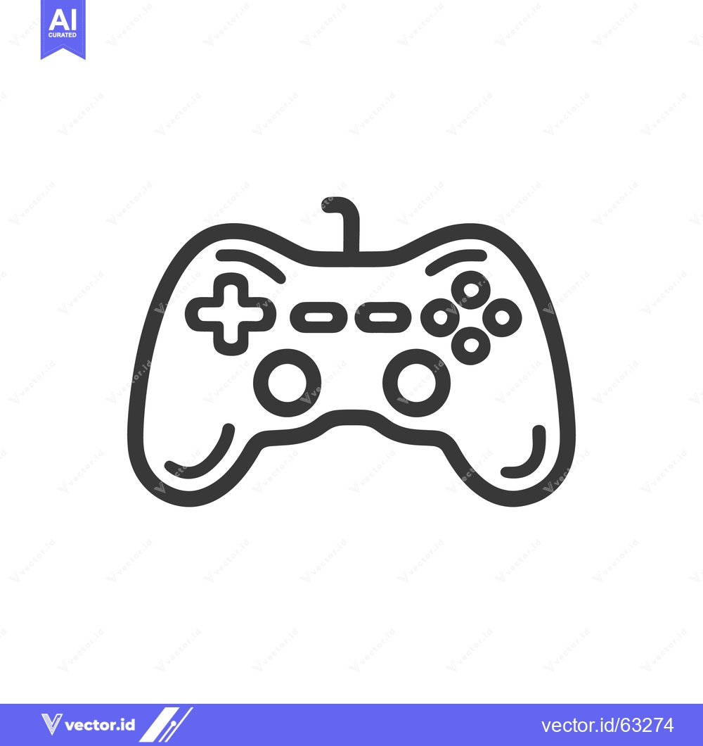Premium Vector of Minimalist Game Controller Icon: Modern Design for Gaming Concepts