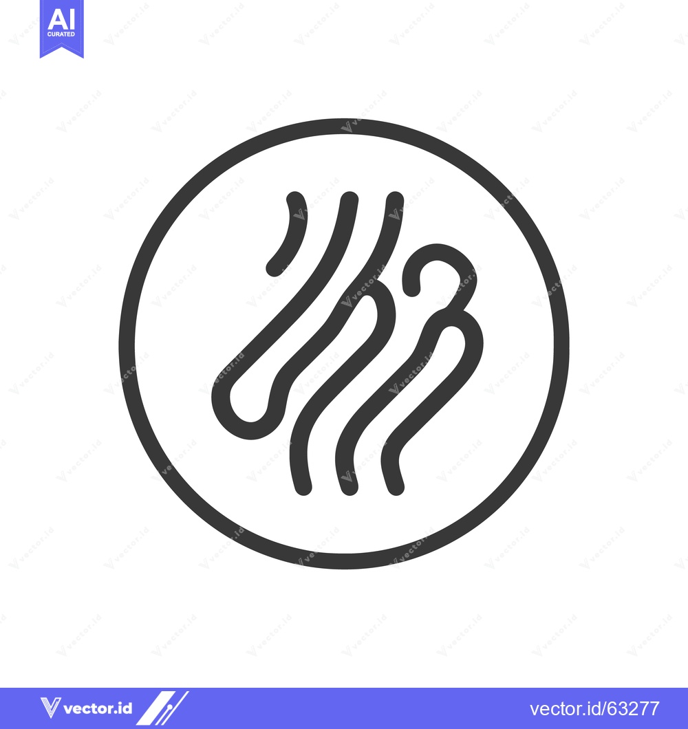 Premium Vector dari Abstract Circle Icon: Wavy Lines Inside, Minimalist Design