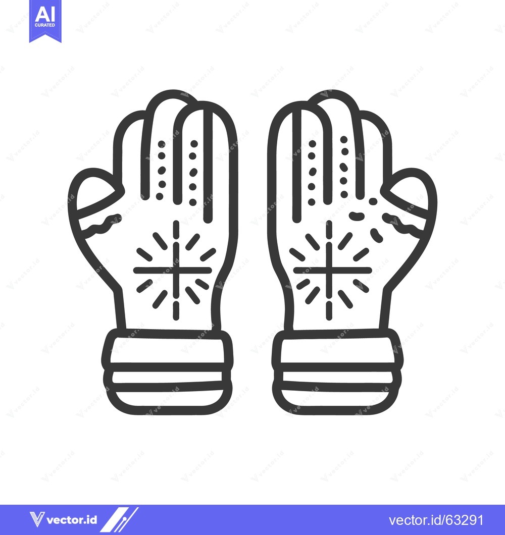 Premium Vector of Two decorative mittens with dotted lines and star designs