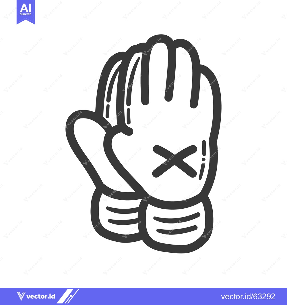 Premium Vector of Two white gloves with a cross illustration design for hands