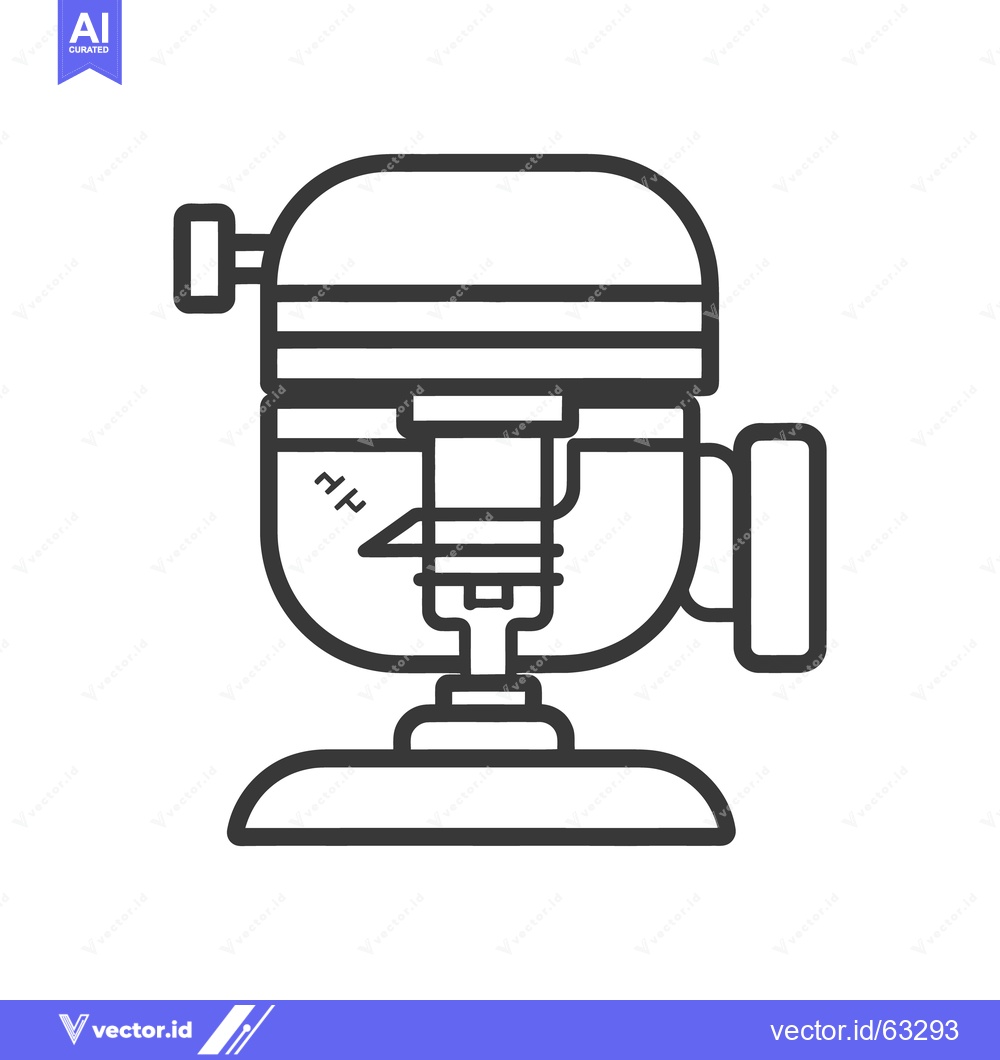 Premium Vector dari A simple illustration of a stand mixer for baking purposes