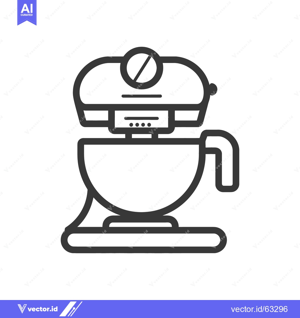 Premium Vector dari A black and white drawing of a kitchen stand mixer