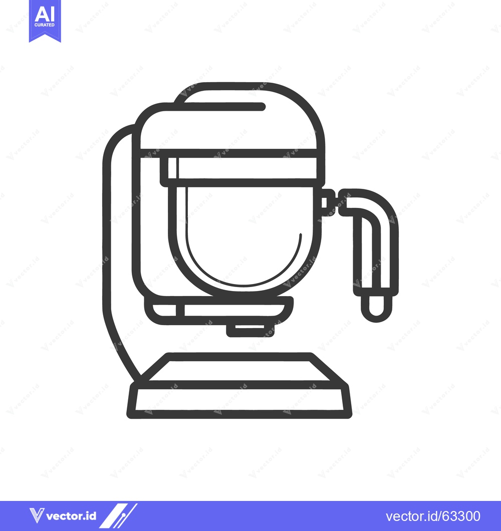 Premium Vector dari Simple Illustration Depicting a Kitchen Stand Mixer Appliance Design
