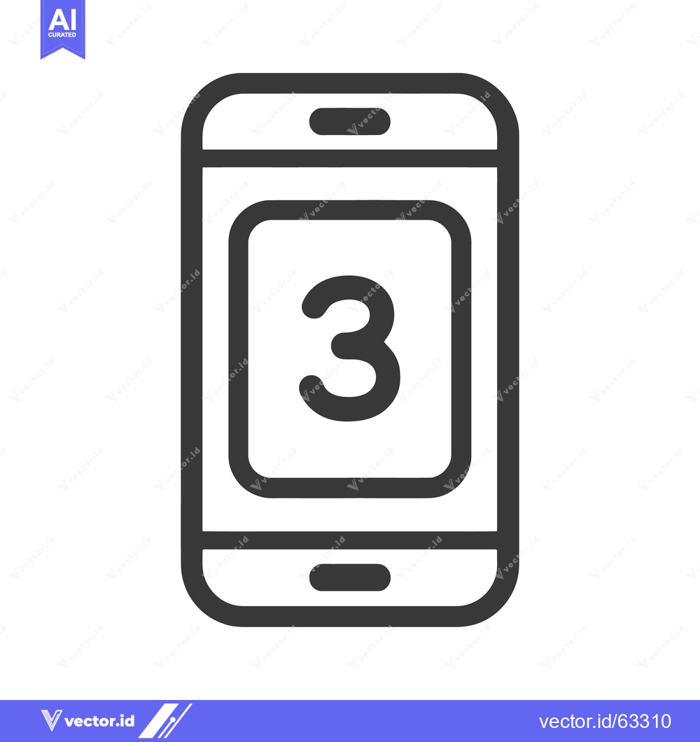 Premium Vector of Mobile 3 Icon Line Art Icon  5970