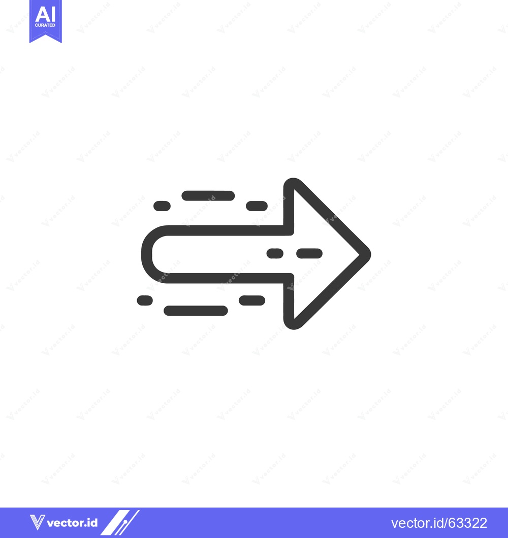 Premium Vector dari Dynamic Arrow Icon: Fast Movement, Directional Flow, Modern Design