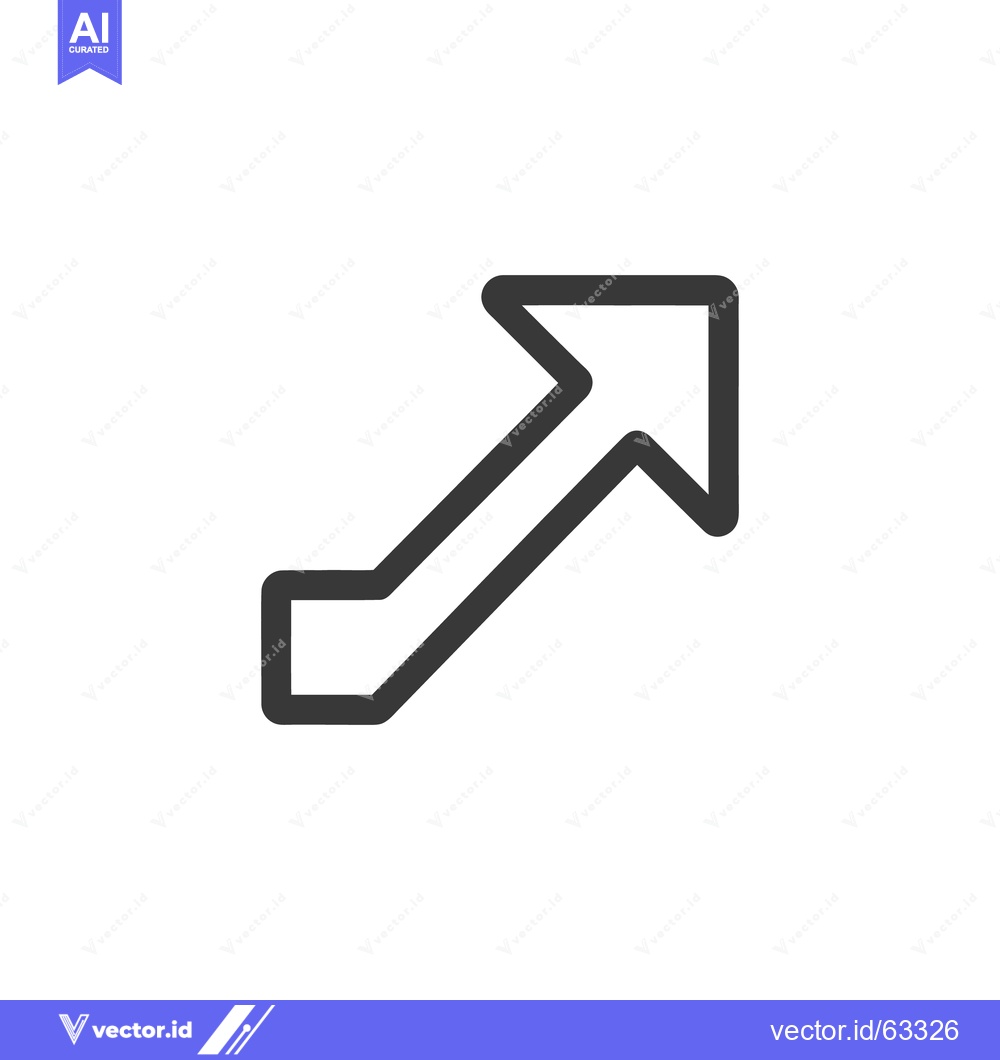 Premium Vector dari Ascending Arrow Icon: Bold Outline, Upward Trajectory, Modern Design o