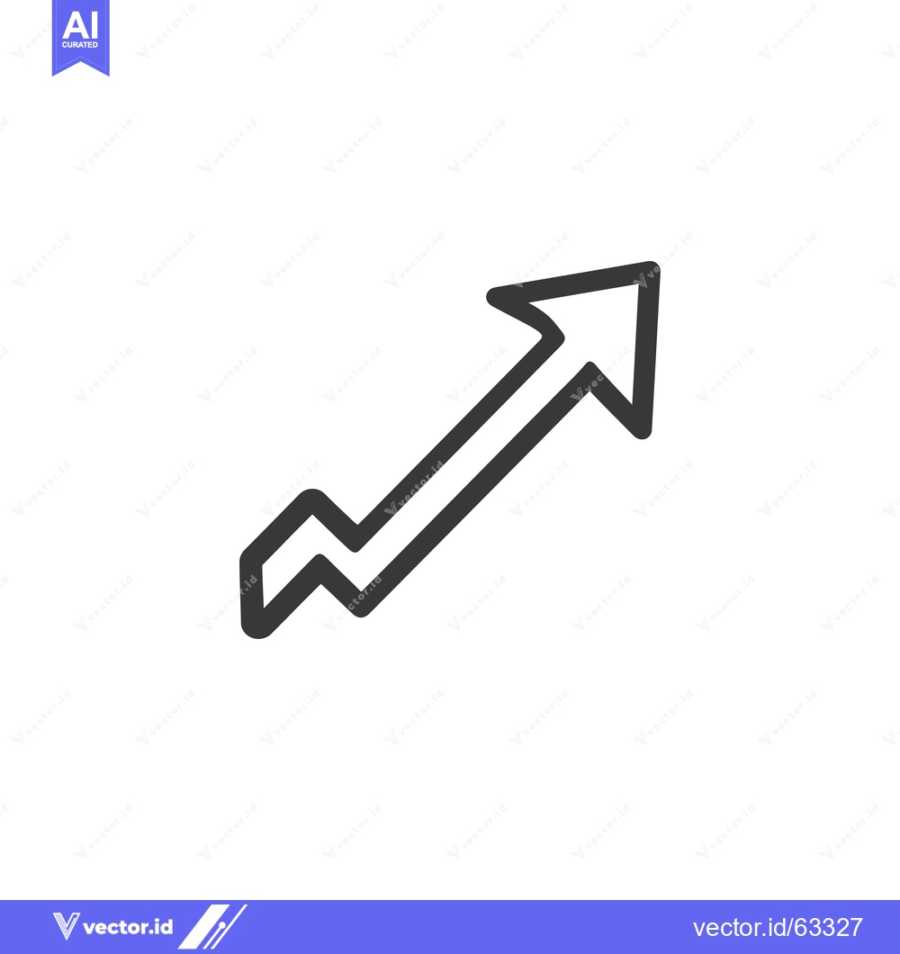 Premium Vector dari Ascending Arrow with Initial Dips: A Visual Representation of Growth