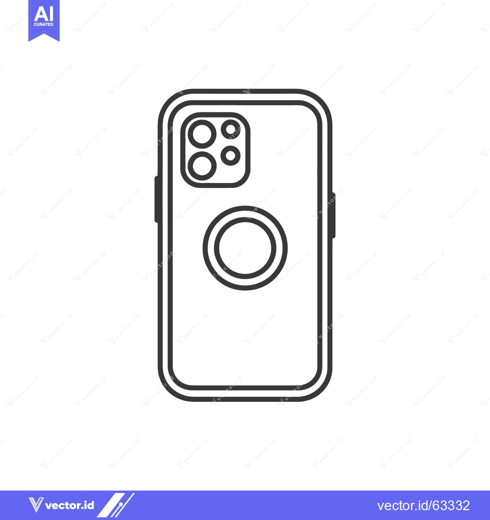 Premium Vector dari Modern Smartphone Outline with Camera Array and MagSafe Circle
