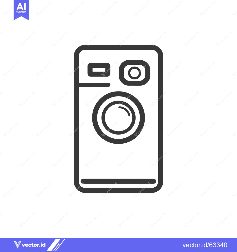 Premium Vector of Washing Machine Icon: Simple, Modern Laundry Appliance Outline Design