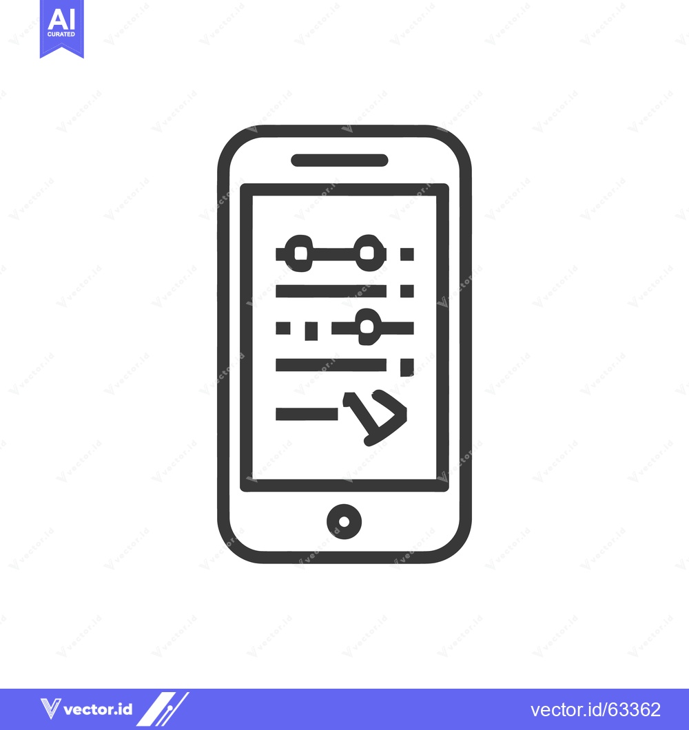 Premium Vector dari Smartphone App Interface: Settings, Controls, and Arrow Icon in Minima