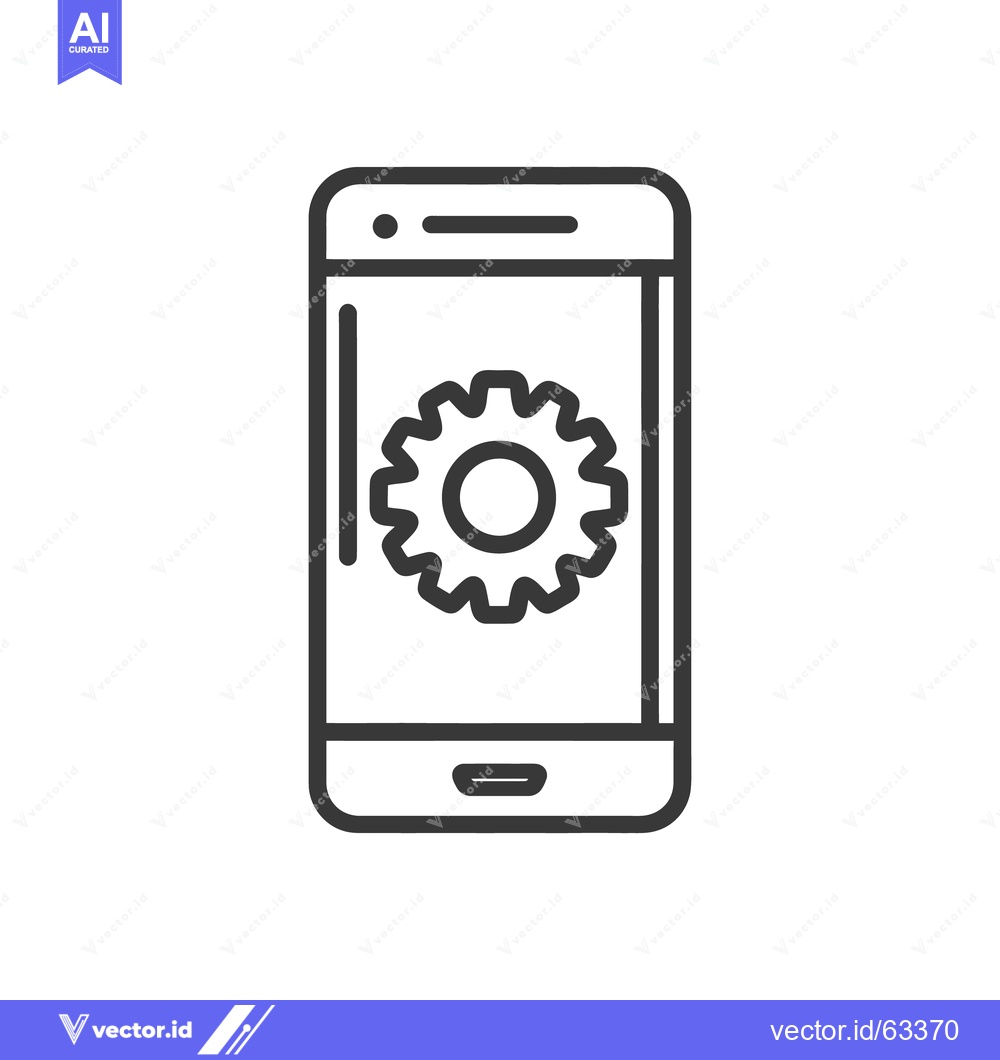 Premium Vector dari Smartphone with Gear Icon: Technical Settings and Configuration Symbol