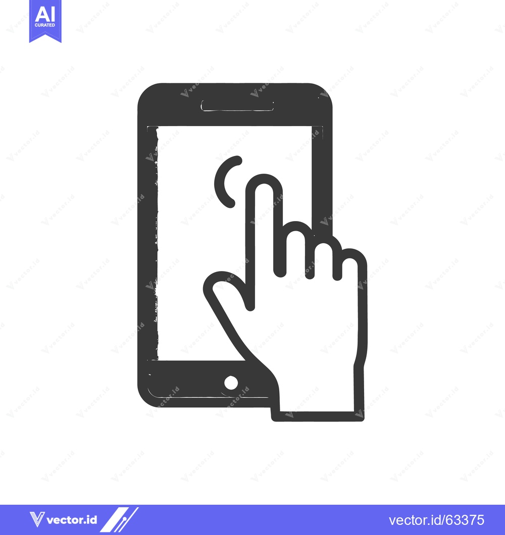 Premium Vector of Smartphone Touchscreen Interaction: Hand Gesture on Mobile Device Inte