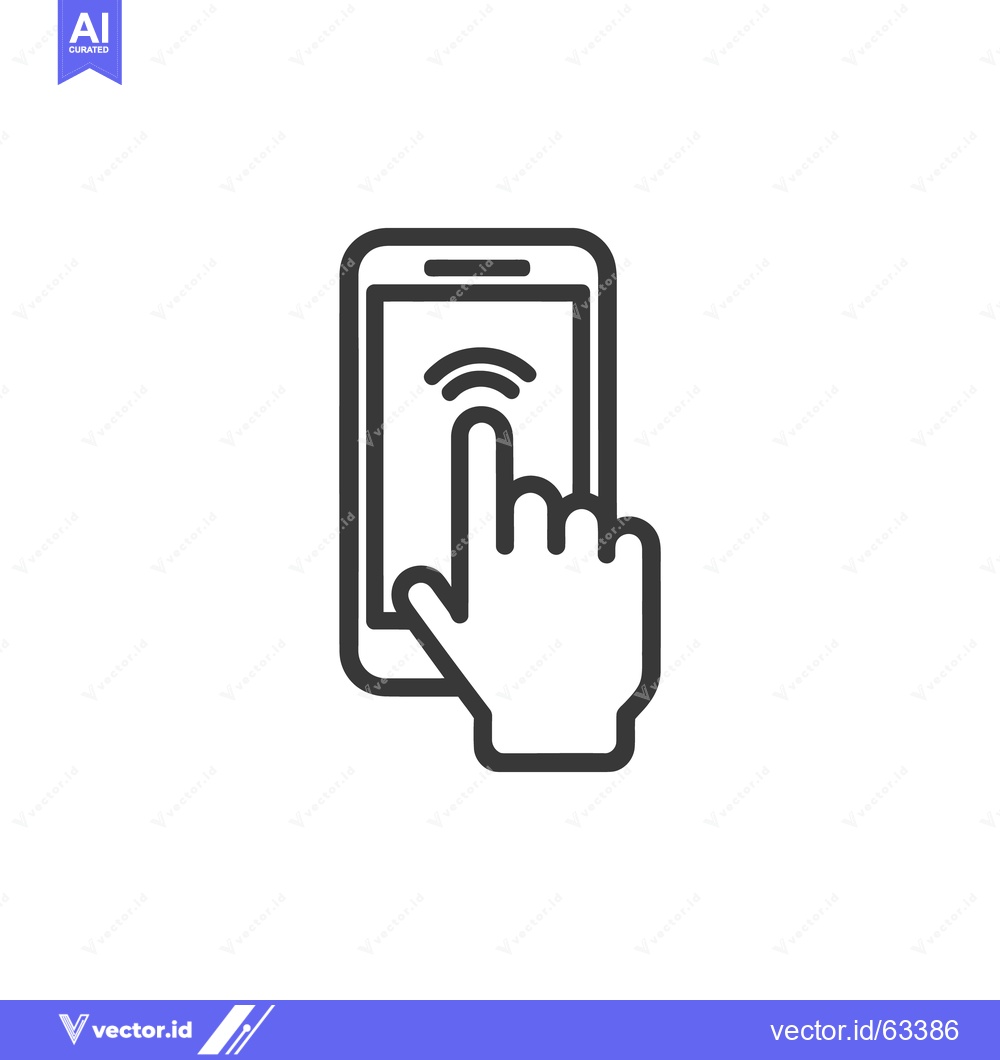 Premium Vector of Smartphone Touch: Finger Interacting with Mobile Device Icon, Technolo