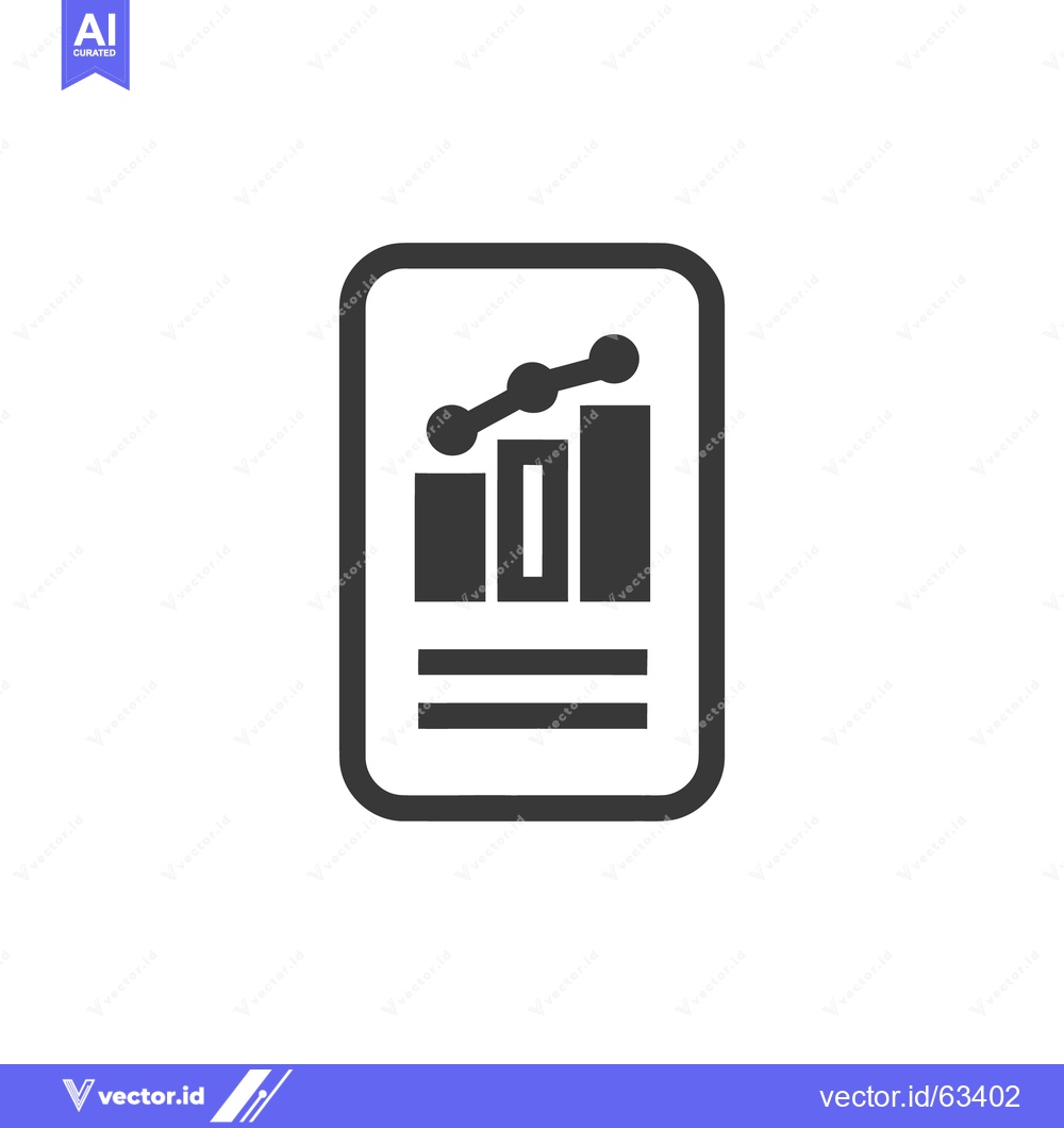 Premium Vector dari Rising Bar Graph Icon on Rounded Rectangle, Business Growth Symbol