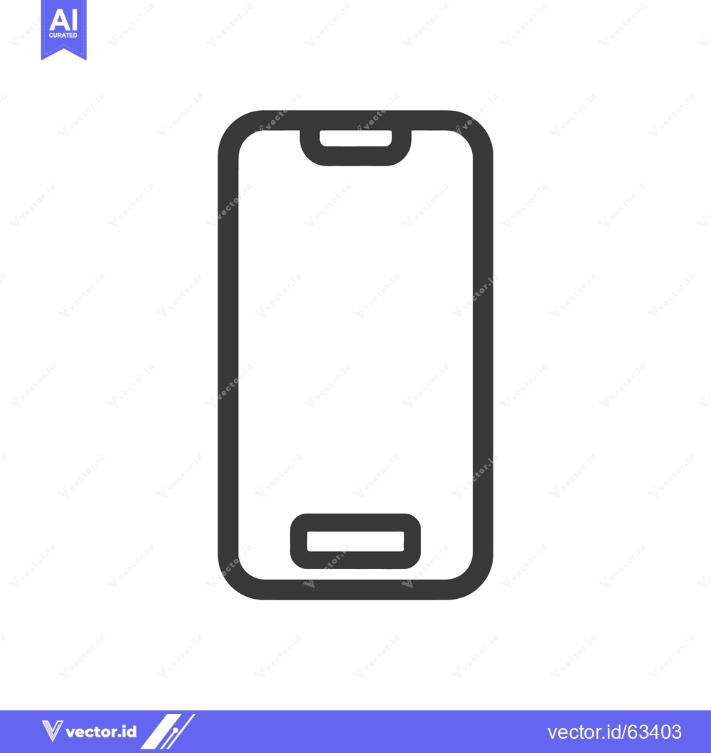Premium Vector dari Minimalist Smartphone Icon: Modern Technology, Clean Design, Mobile De