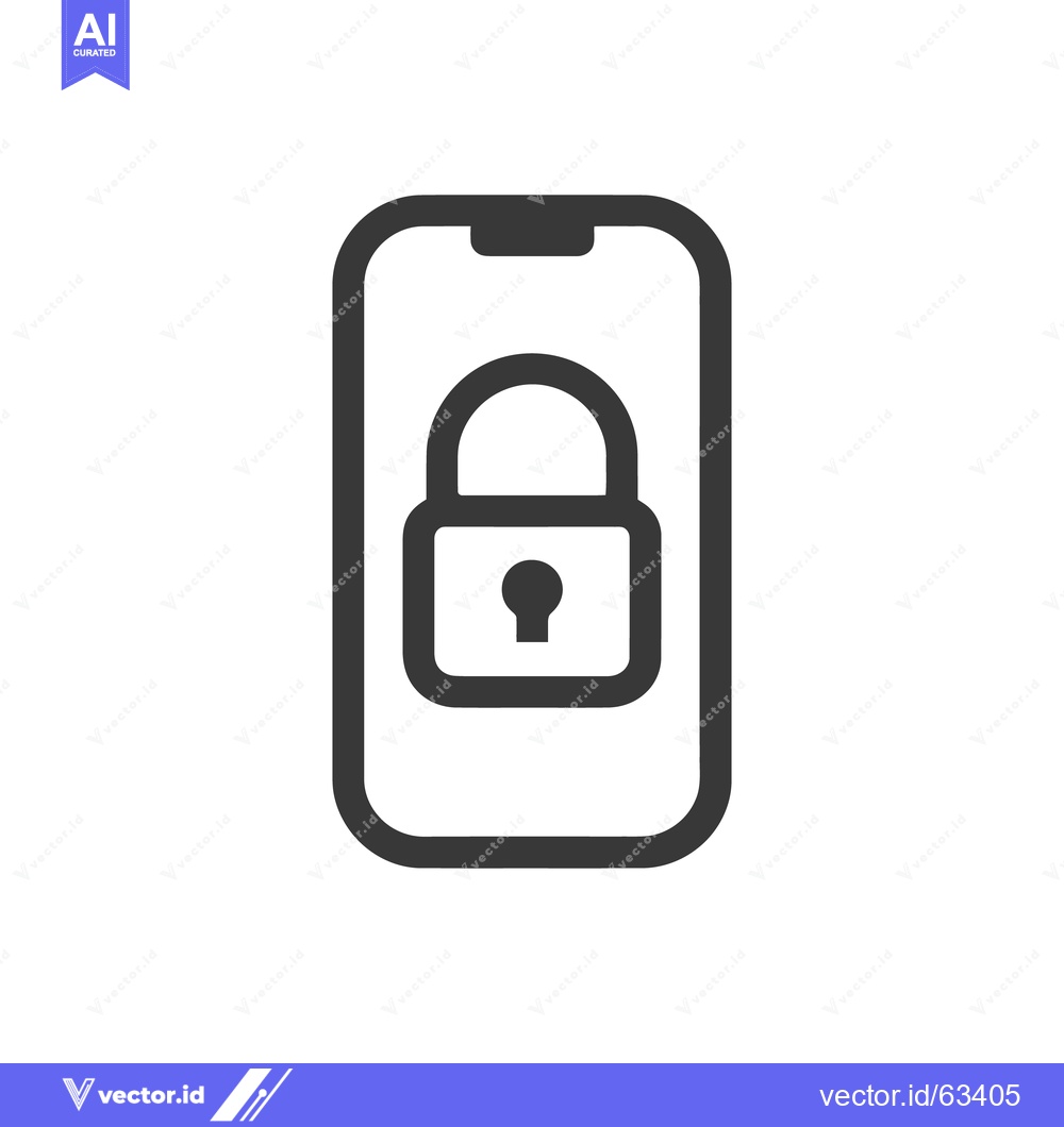 Premium Vector dari Secure Mobile: Smartphone with Padlock Icon for Data Protection