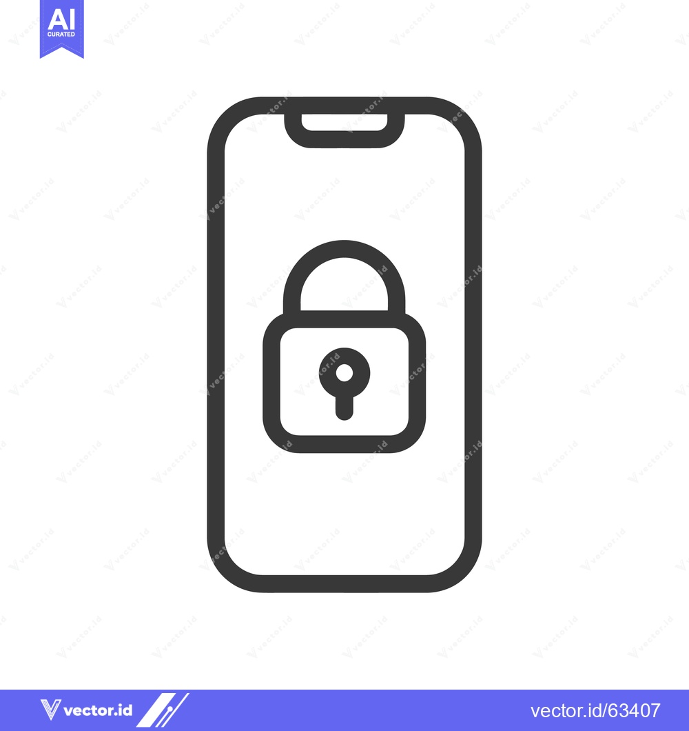 Premium Vector dari Secure Mobile: Smartphone with Padlock Icon for Data Protection