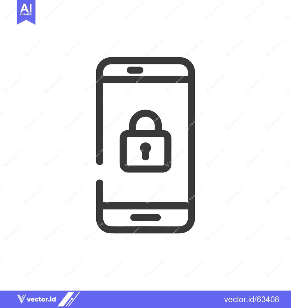 Premium Vector of Secure Mobile: Smartphone with Padlock Icon for Data Protection