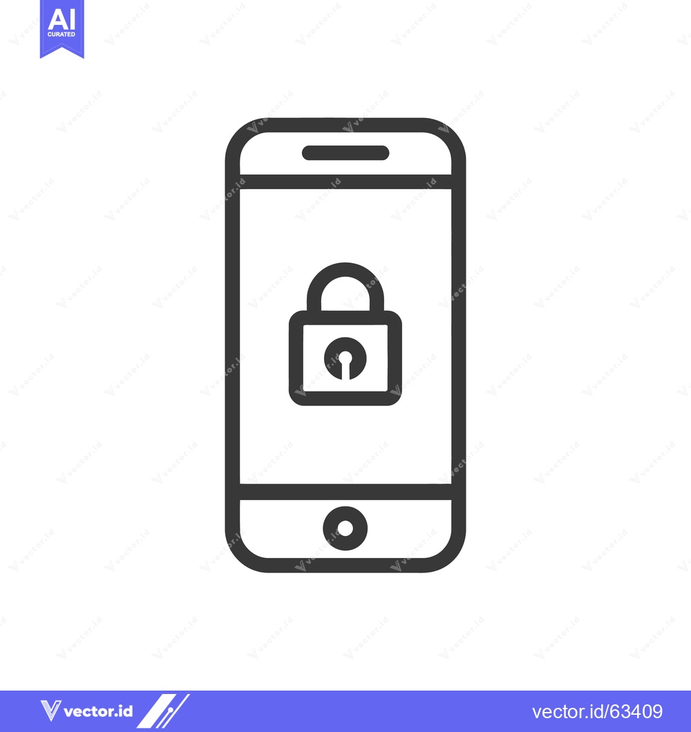 Premium Vector of Secure Mobile: Smartphone with Padlock Icon for Data Protection
