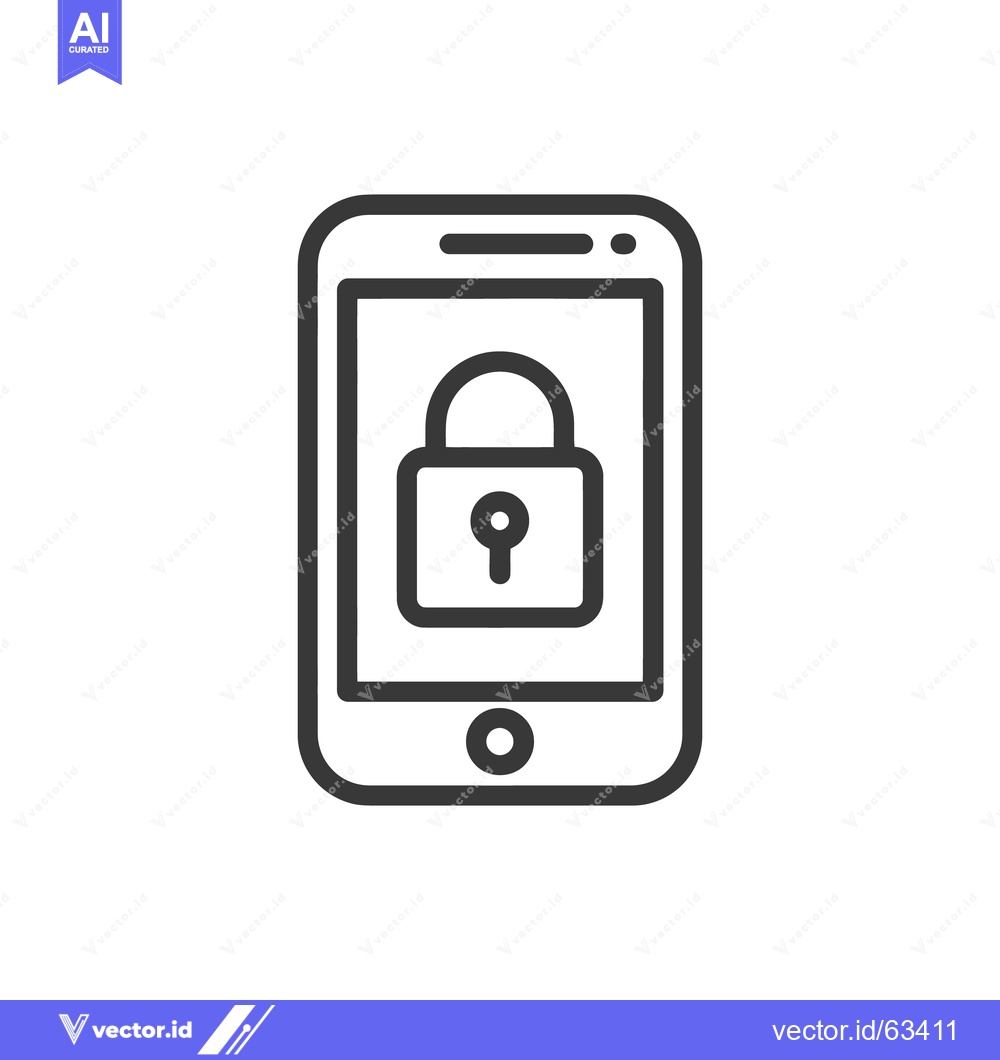 Premium Vector dari Secure Mobile: Smartphone with Padlock Icon for Data Protection