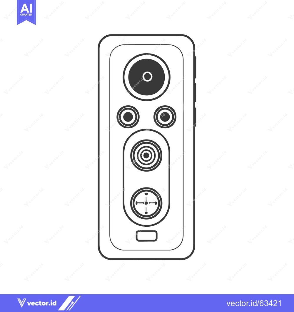 Premium Vector dari Detailed illustration of a rectangular device with multiple circular e