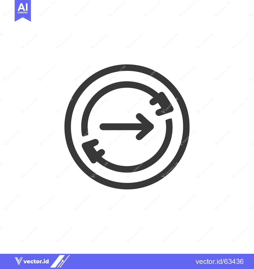 Premium Vector dari Circular Arrow Rotation: A Simple Graphic Symbol for Process and Direc