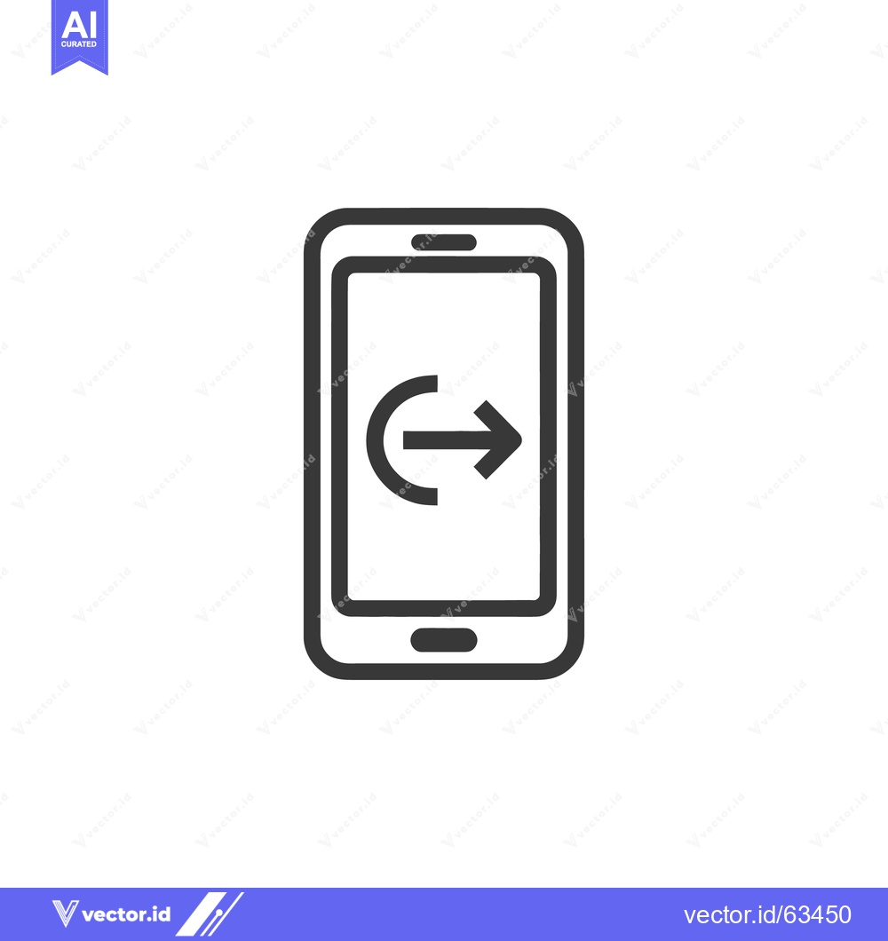 Premium Vector dari Smartphone Rotation Icon: Minimalist Design for Mobile Interface