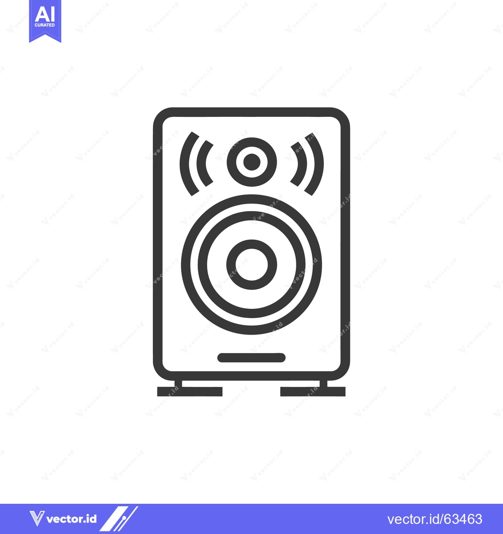 Premium Vector dari Minimalist Speaker Icon: Clean Line Art for Audio Design