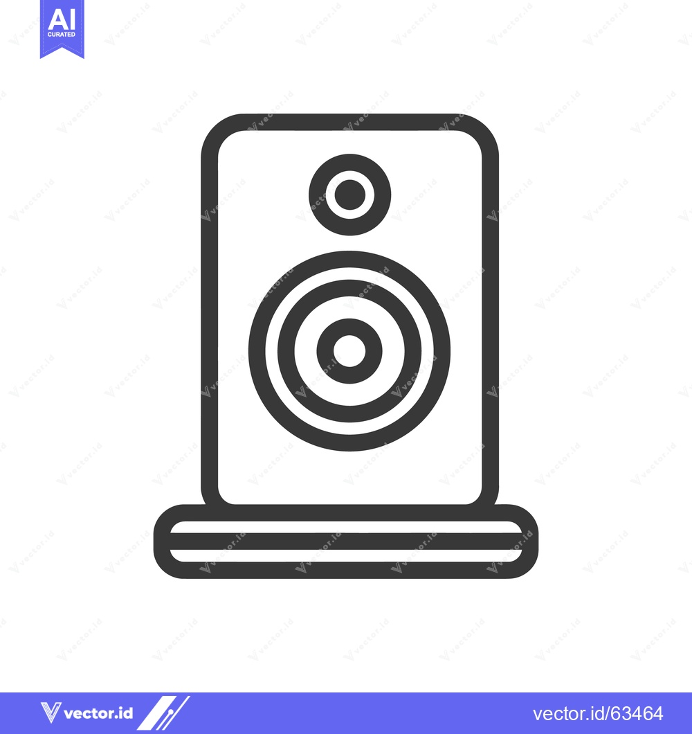 Premium Vector of Minimalist Speaker Icon: Audio Equipment, Sound System Symbol, Vector
