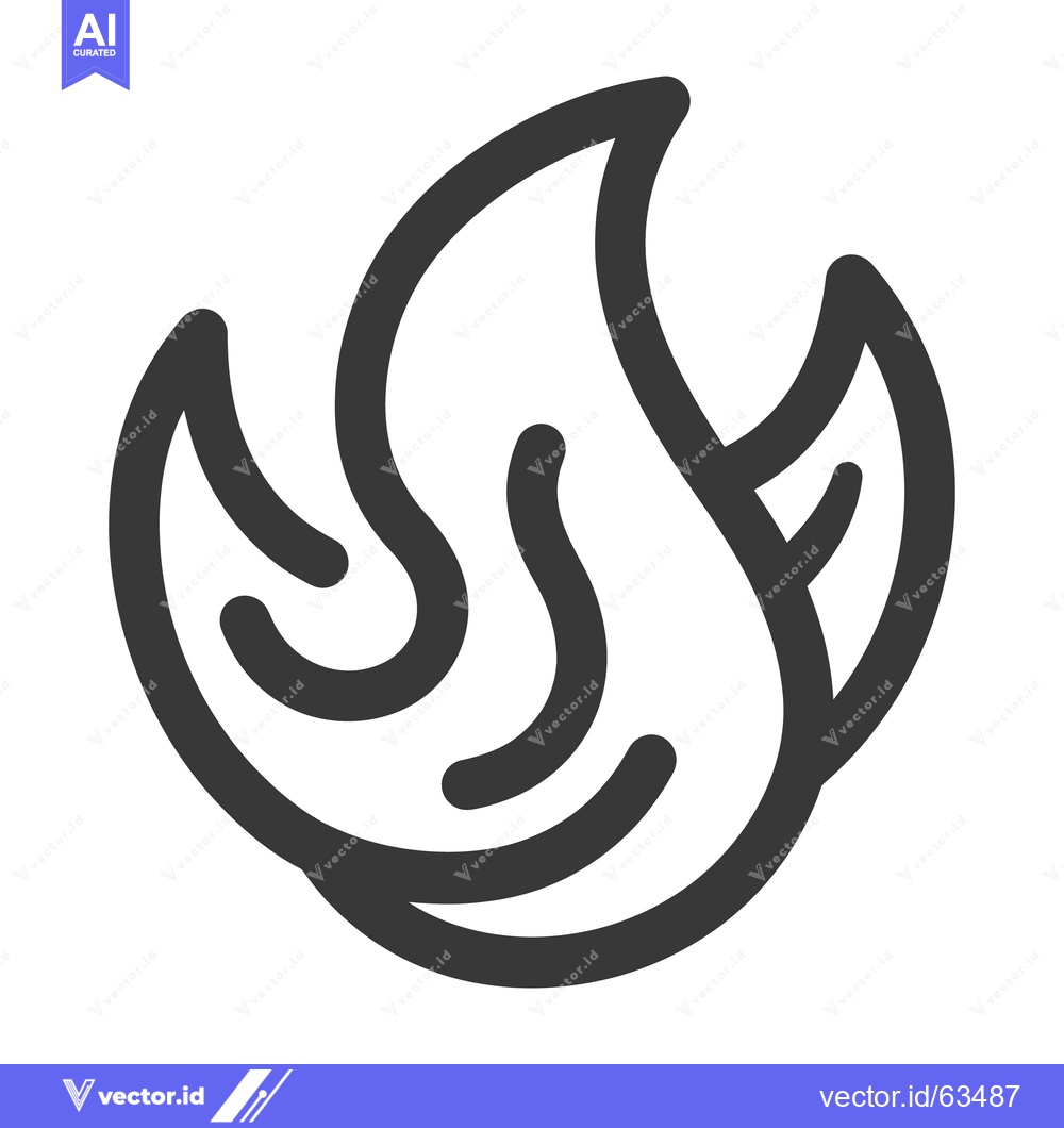 Premium Vector of A stylized graphic representation of a simplified flame or leaves