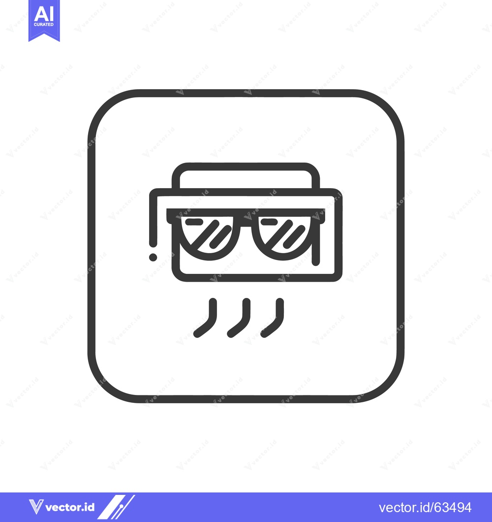 Premium Vector dari Air Conditioner Icon: Modern Line Art Symbolizing Cooling Technology a
