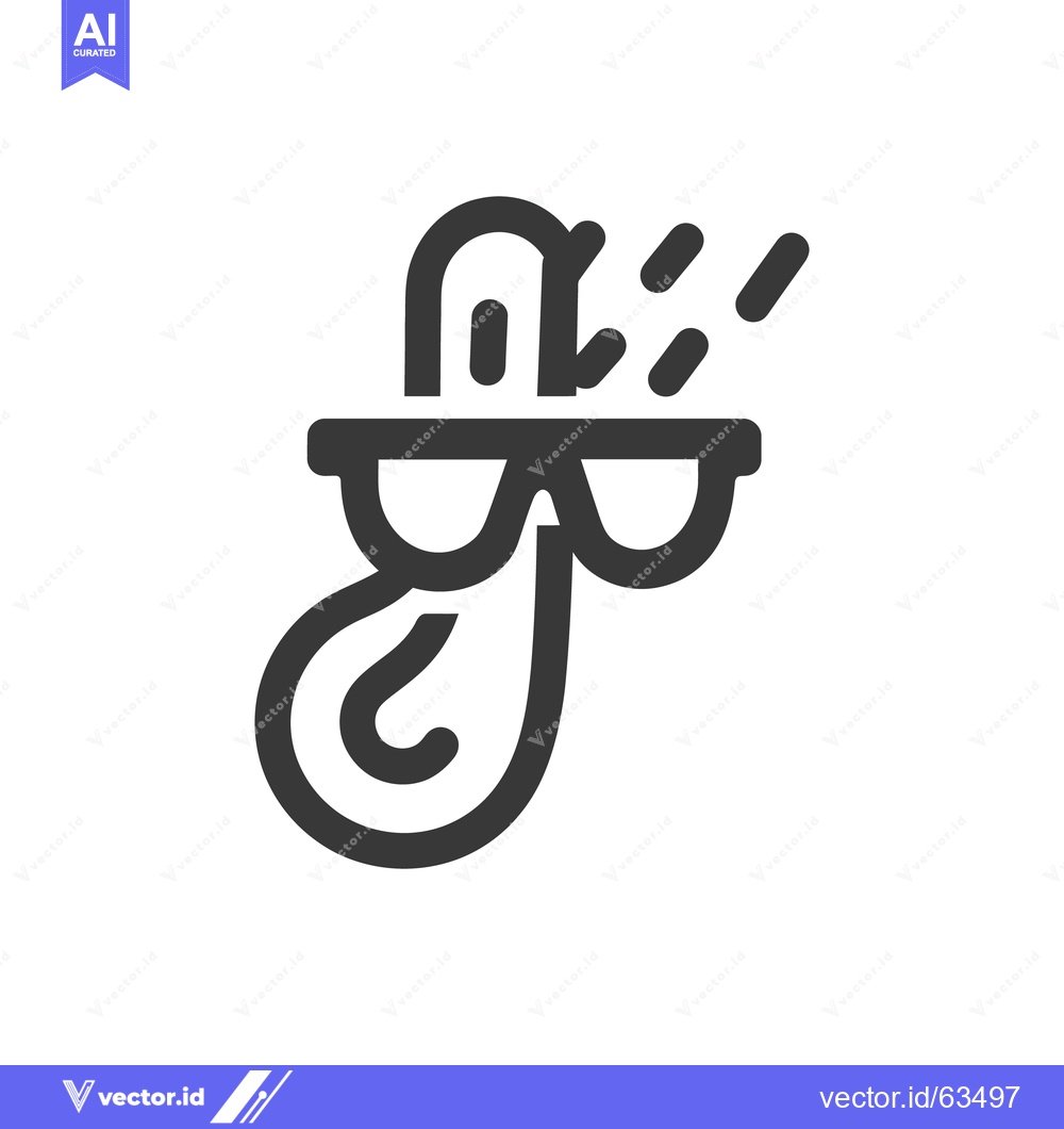 Premium Vector dari Quirky Cartoon Character Icon with Glasses and Drips, Isolated