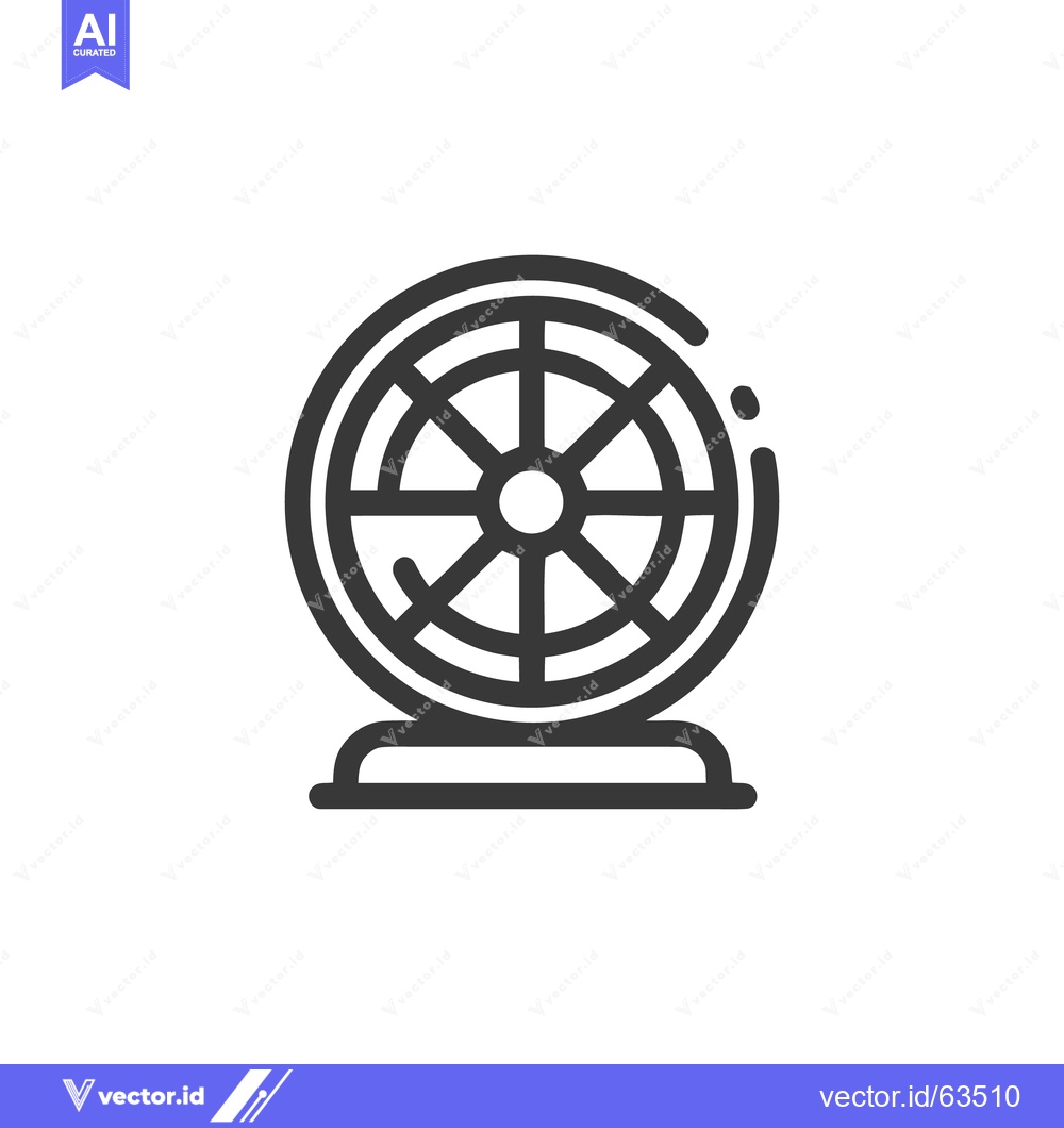 Premium Vector of Dharma Wheel Icon: Eight Spokes Symbolizing Buddhism's Noble Path
