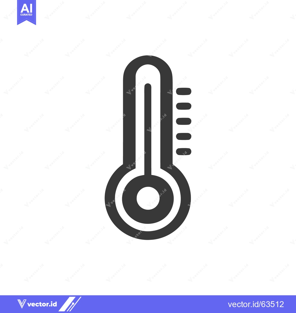 Premium Vector dari Minimalist Thermometer Icon: Temperature Measurement, Medical Symbol,