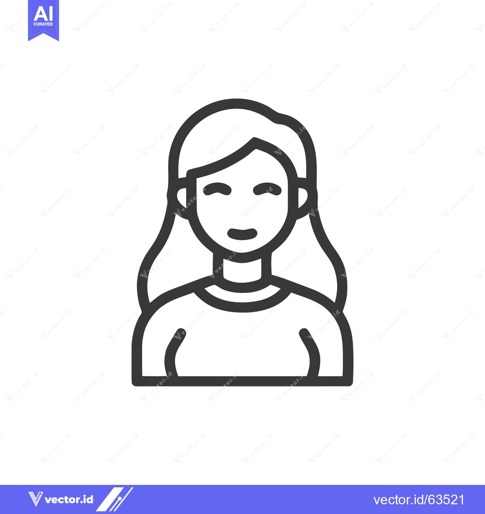 Premium Vector dari Minimalist Woman Icon: Simple, Smiling, Modern Design