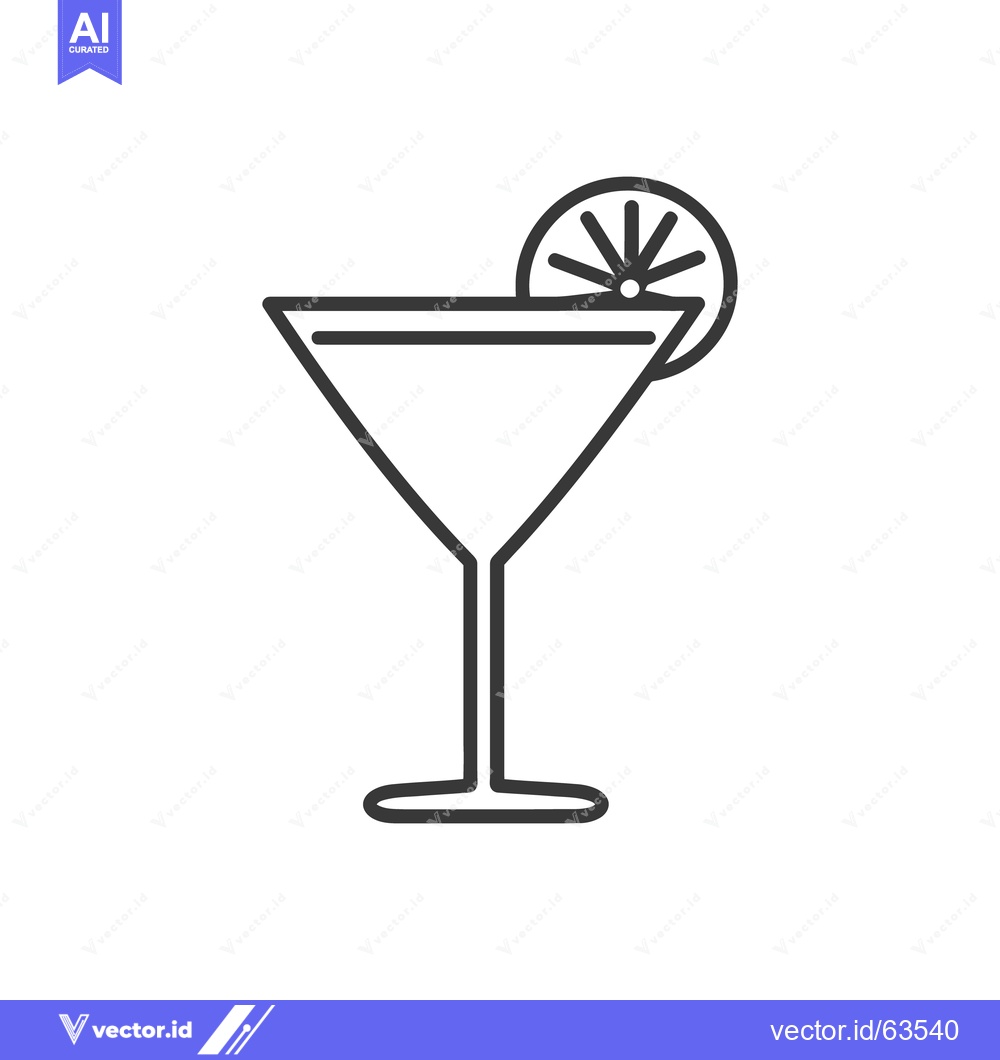 Premium Vector of A vector illustration of a cocktail with citrus fruit garnish