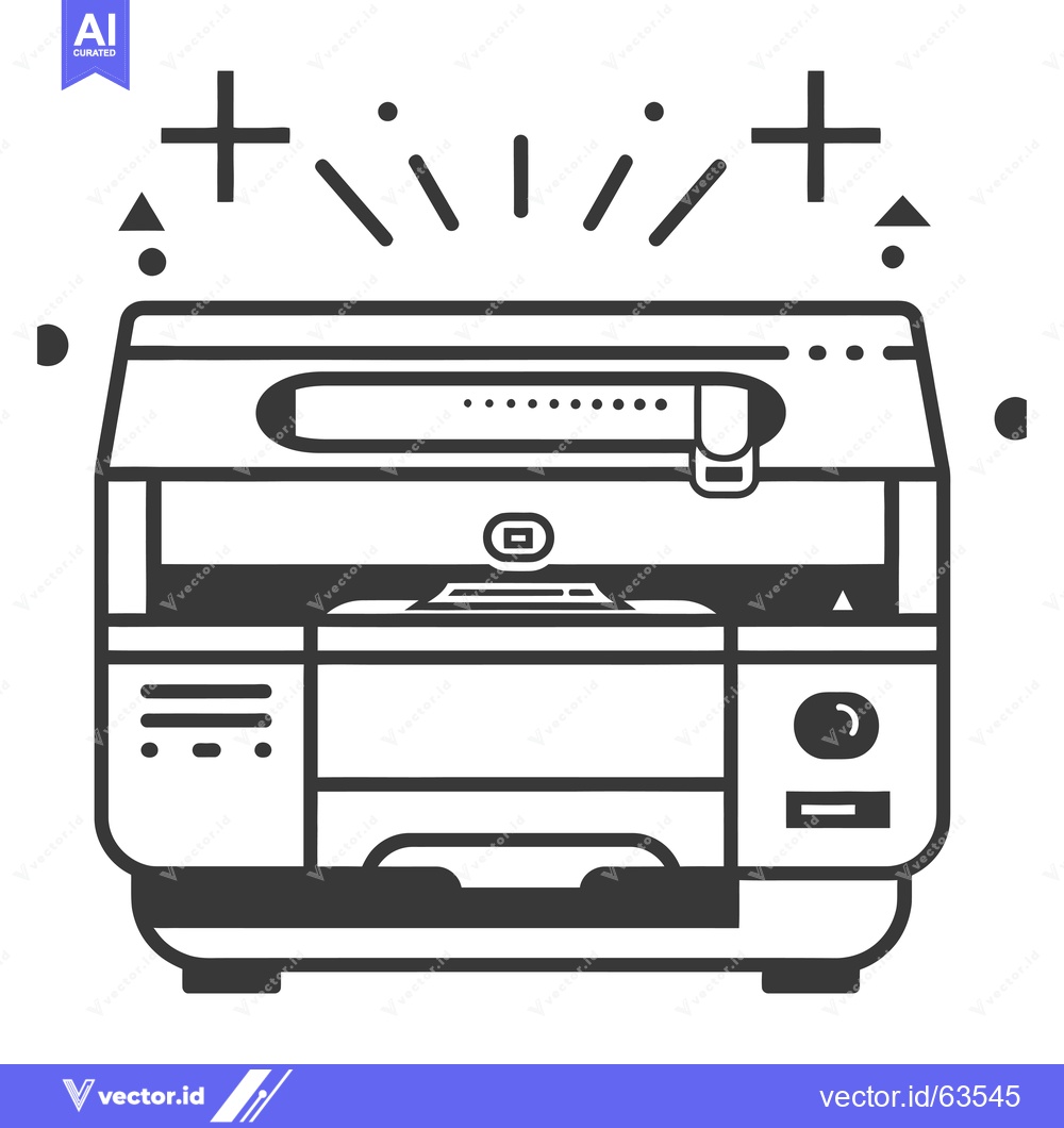Premium Vector dari Modern Multifunction Office Printer with Plus Sign Icon