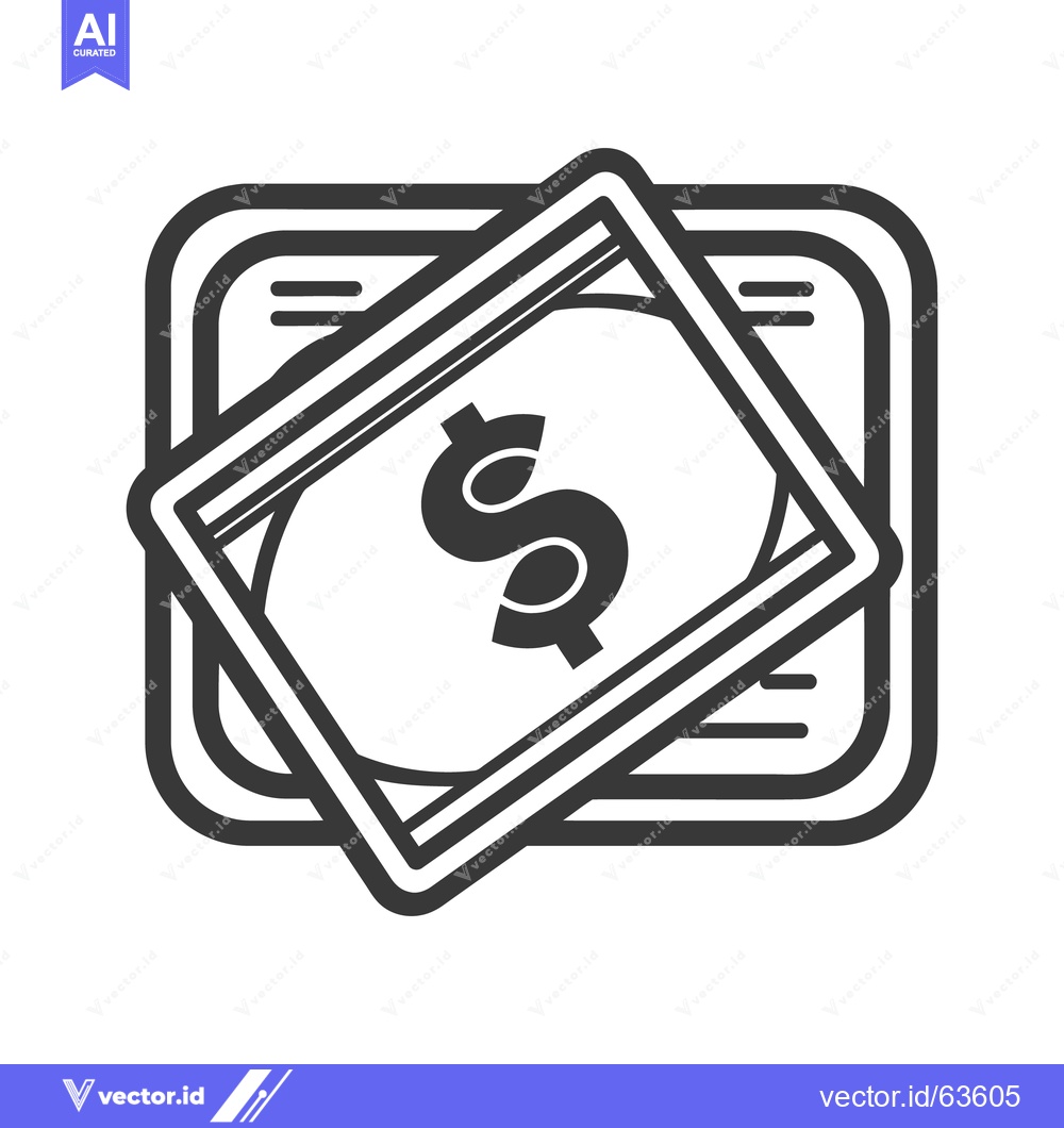 Premium Vector of Simple graphic showing US currency notes with dollar signs depicted