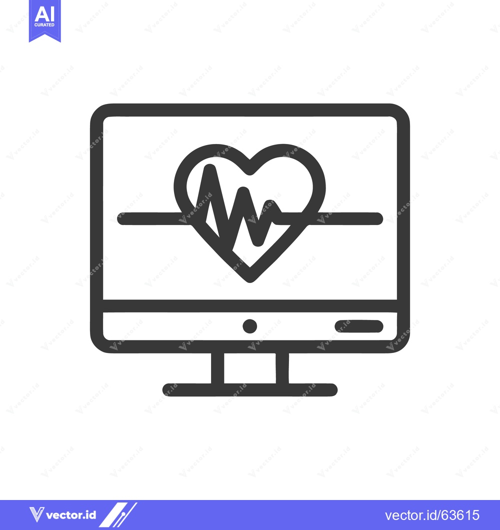 Premium Vector dari Heartbeat on Screen: Medical Monitor Displaying Vital Signs