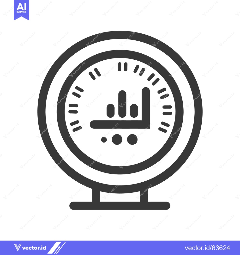 Premium Vector dari An illustration depicts a circular gauge showing statistical data disp