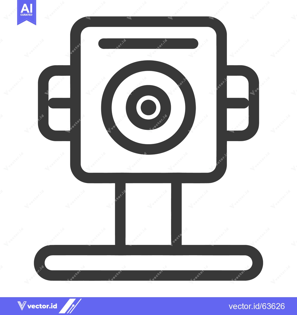 Premium Vector dari A stylized illustration of a modern digital webcam camera device