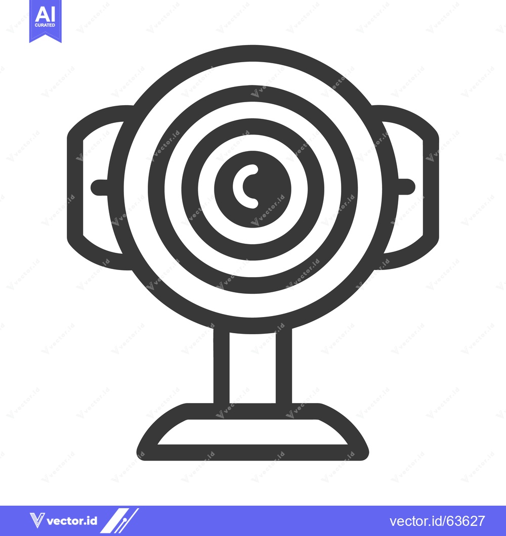 Premium Vector of Simple illustration of a webcam used for online video communication