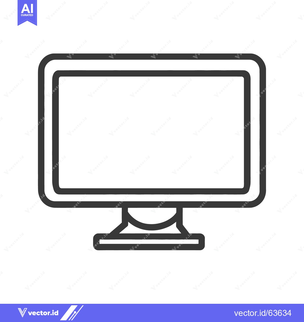 Premium Vector of A simple illustration of a computer display monitor shown