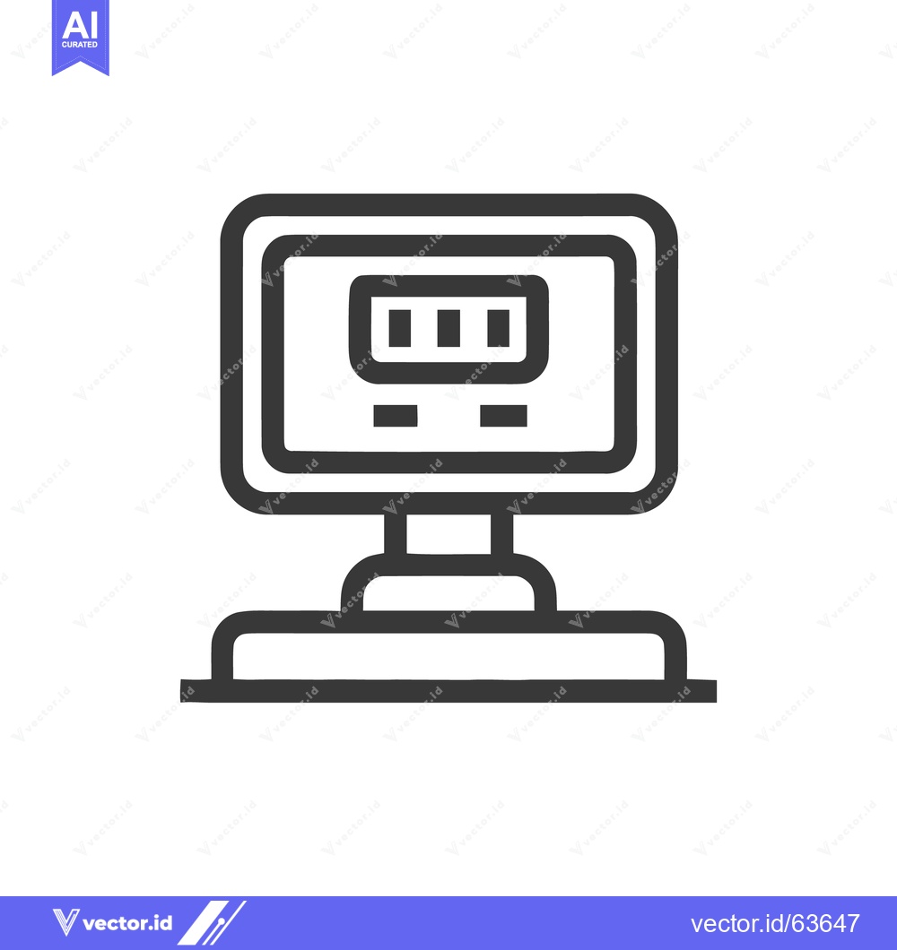 Premium Vector dari Digital Scale Icon: Modern Outline Style for Weighing and Measurement