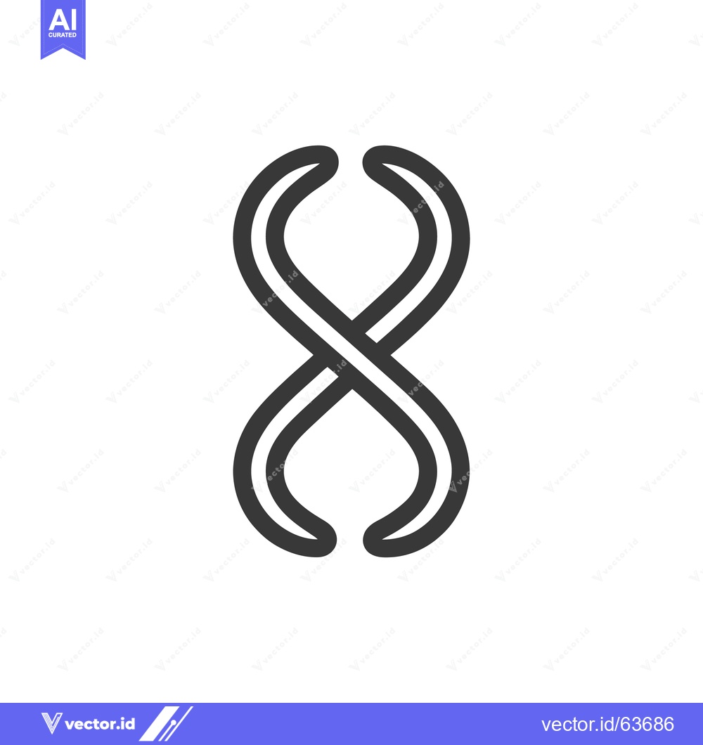 Premium Vector dari A simple illustration of a stylized infinity symbol design