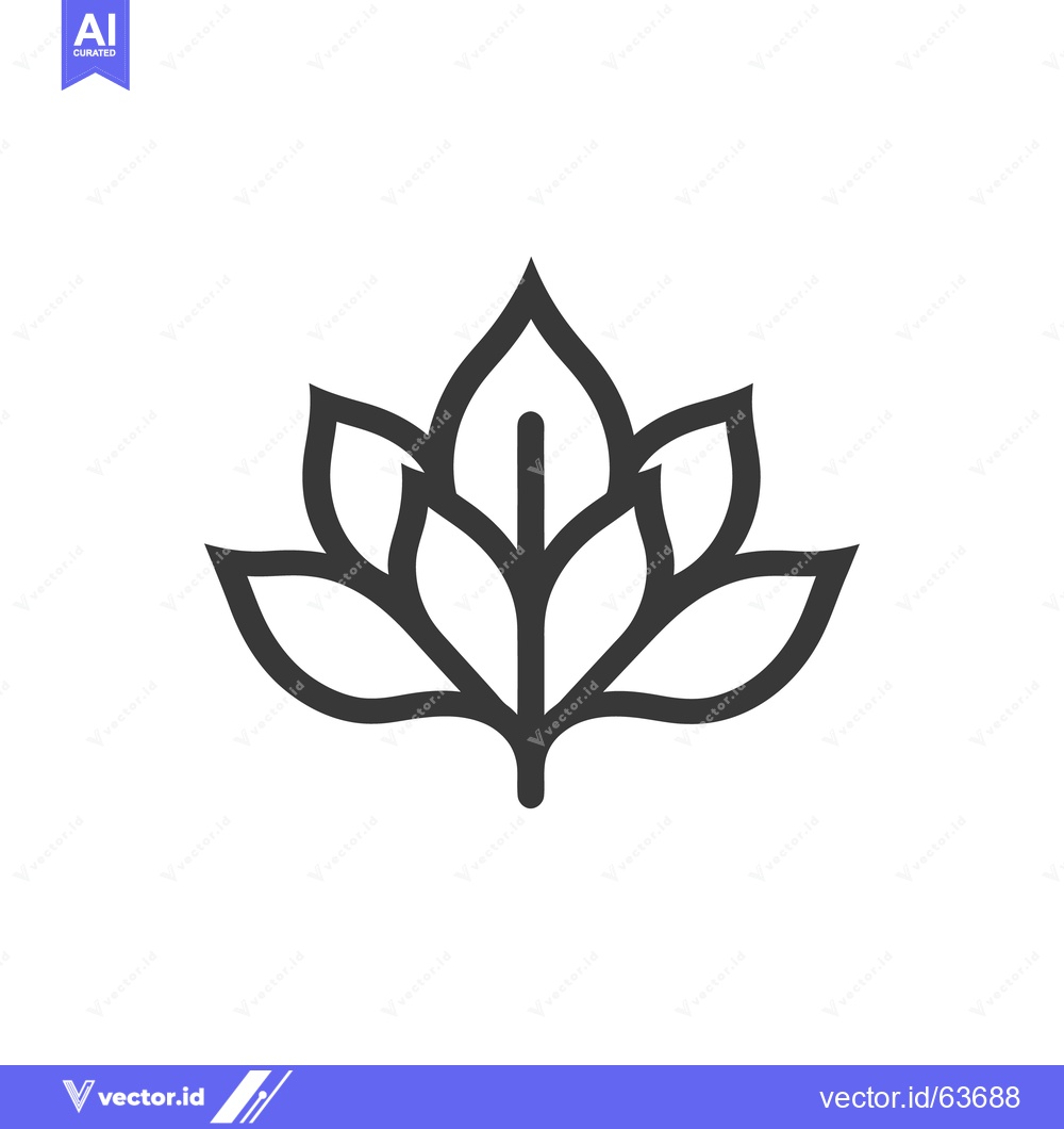 Premium Vector of Simple geometric representation of a stylized floral illustration