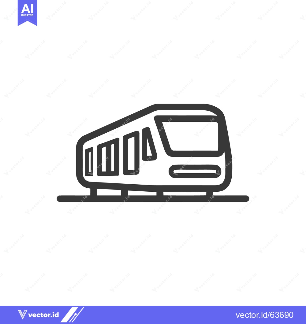Premium Vector dari Modern Train Icon: Minimalist Design for Transportation Concepts