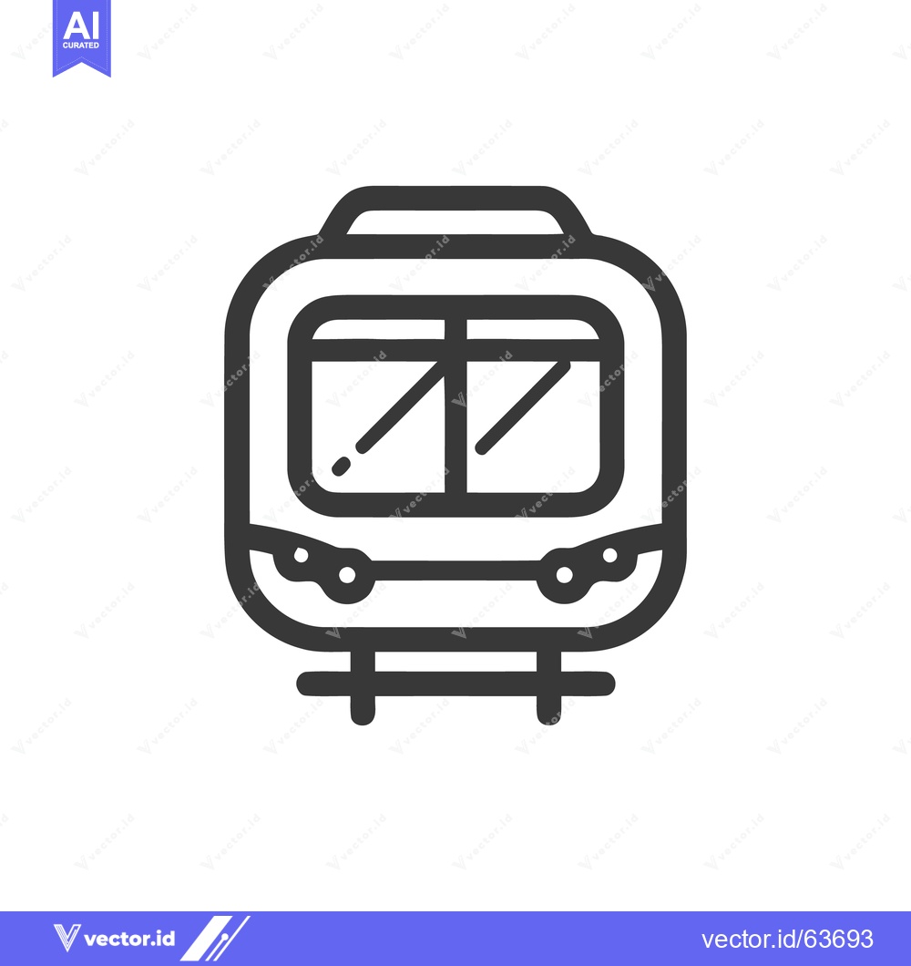 Premium Vector dari Modern Train Icon: Sleek, Minimalist Design for Transportation Concept